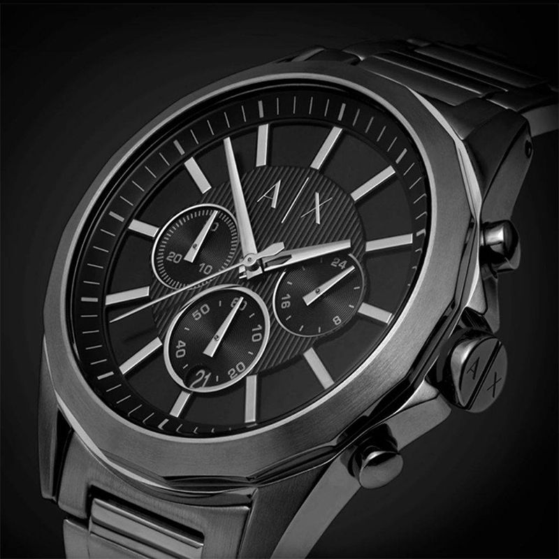Armani Exchange Drexler AX2601 Men's Chronograph Watch – Black Dial with Black Stainless Steel Strap