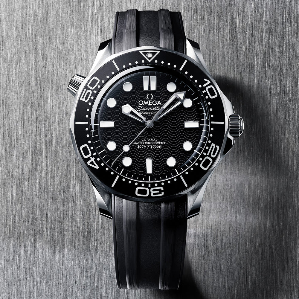 OMEGA Seamaster Diver 300M Aluminum Bezel 42mm - Black on Rubber Strap