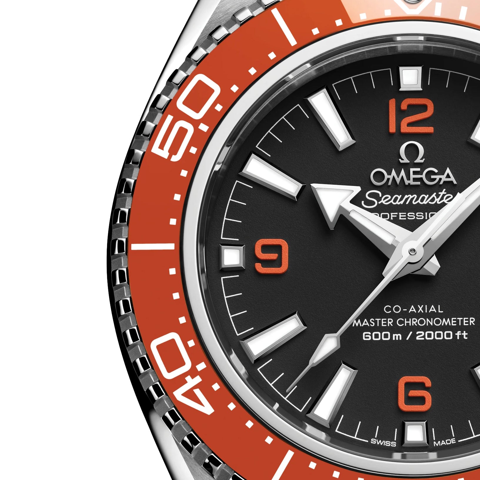 OMEGA Seamaster Planet Ocean 600M 42mm - Black and Orange on Black Rubber Strap